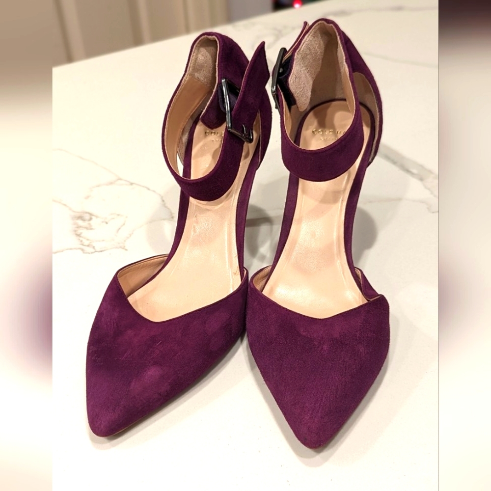 Cole Haan Plum Ankle Strap Heel 6.5m